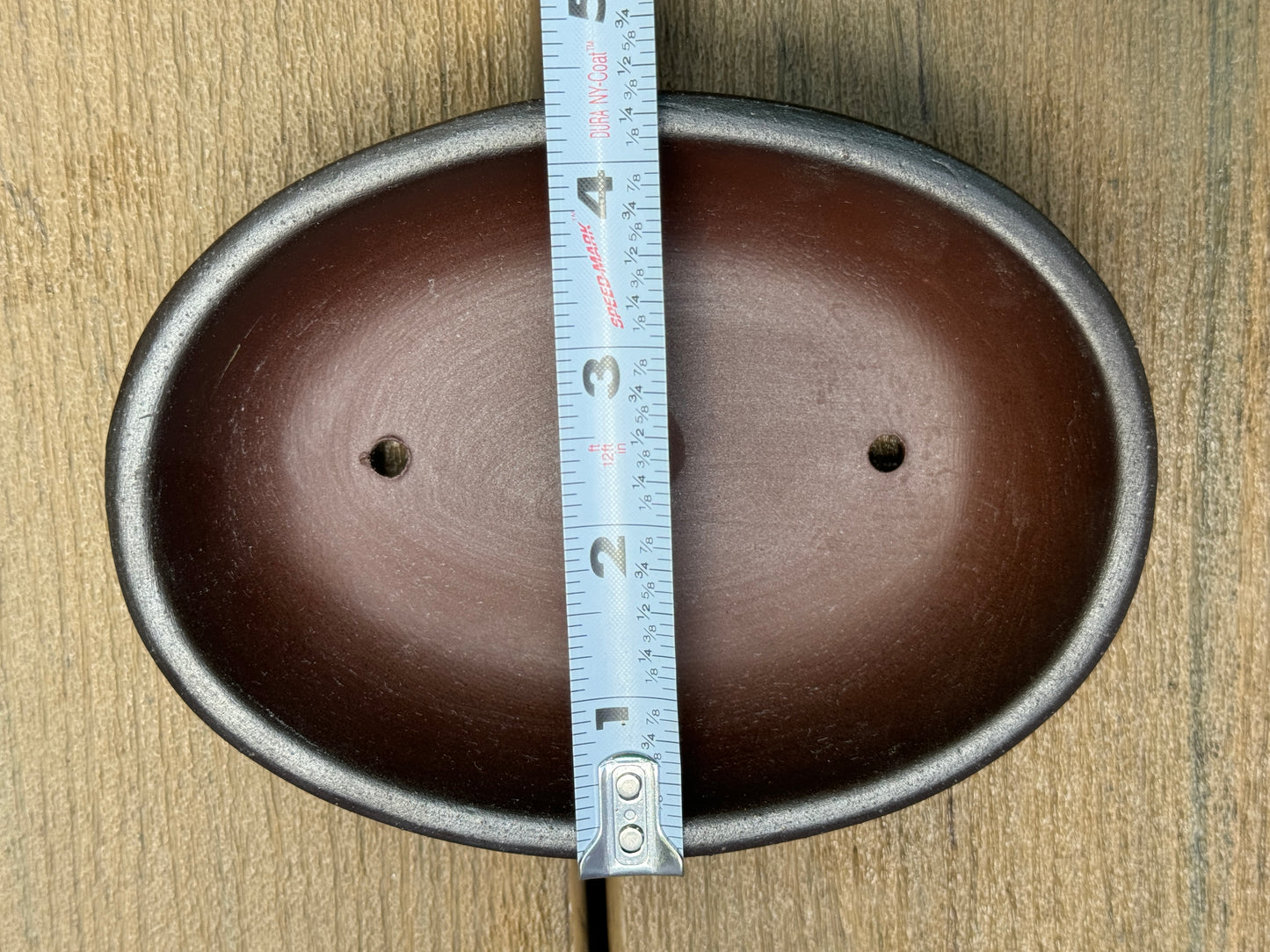 Gradient Finish Unglazed Shallow Oval Pot