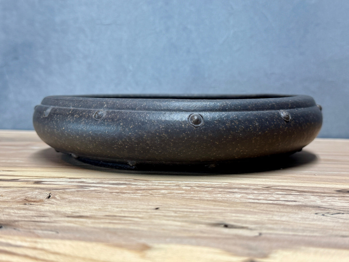 Shallow Riveted Round Pot