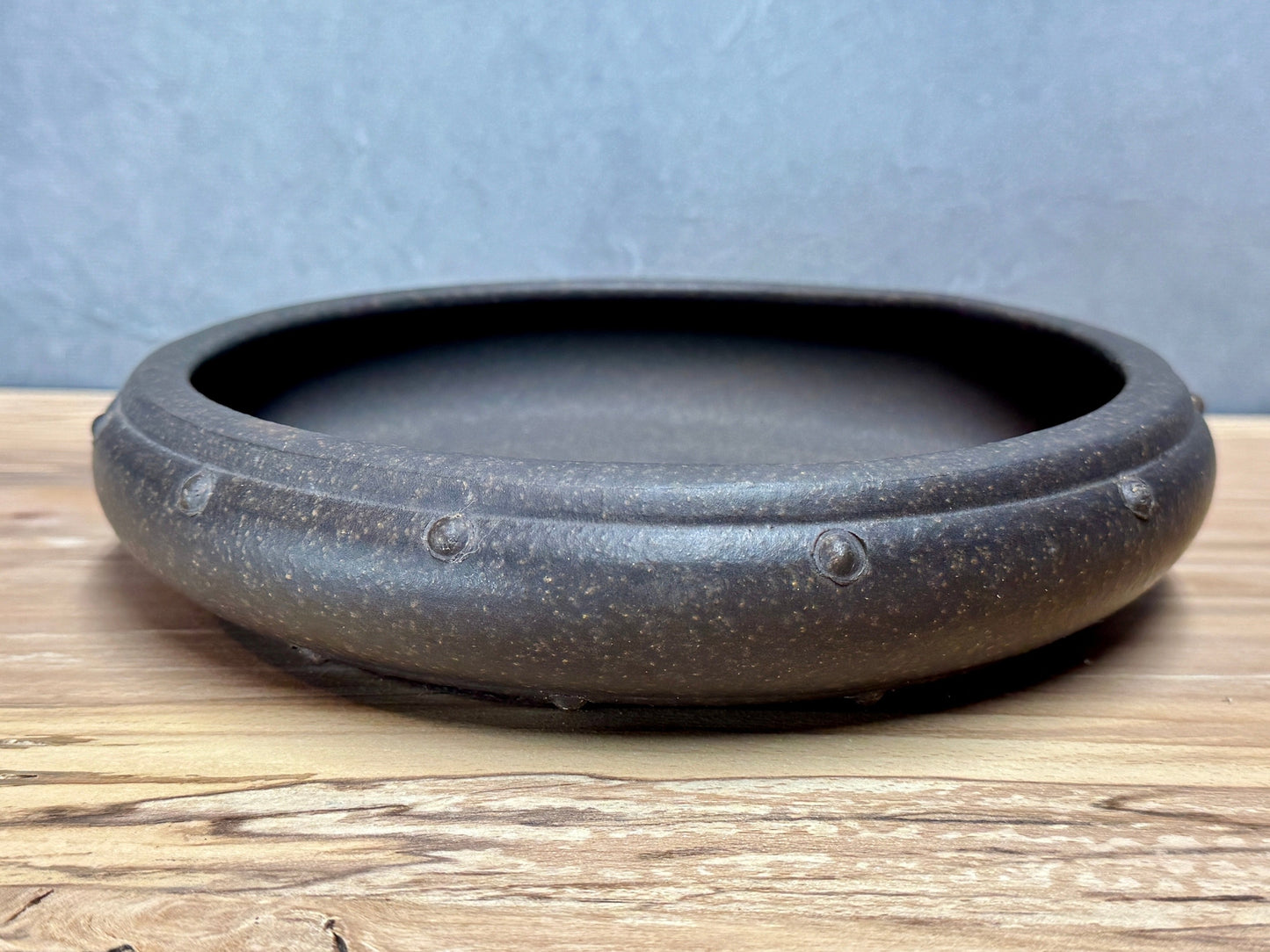 Shallow Riveted Round Pot