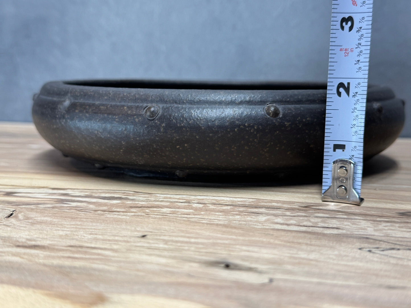 Shallow Riveted Round Pot