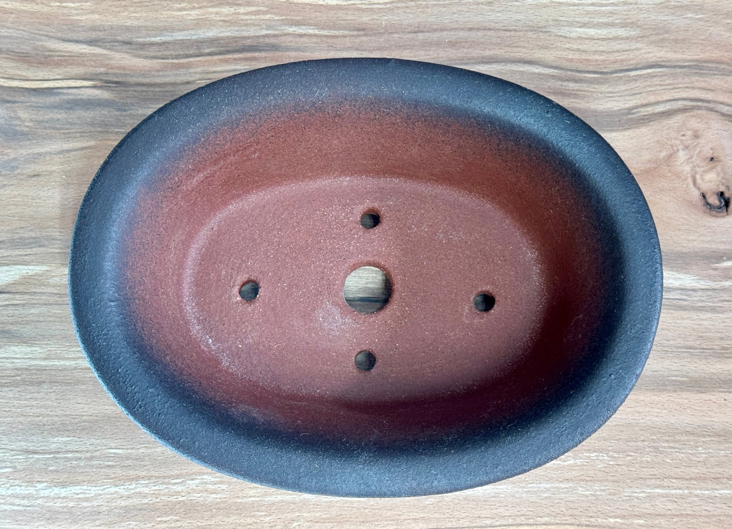 Gradient Finish Unglazed Tall Oval Pot