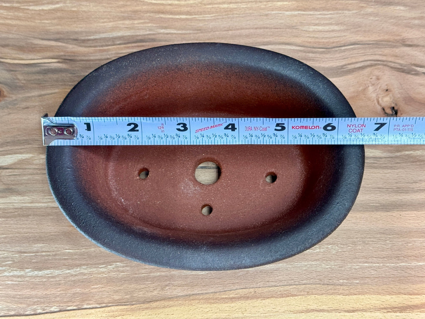 Gradient Finish Unglazed Tall Oval Pot