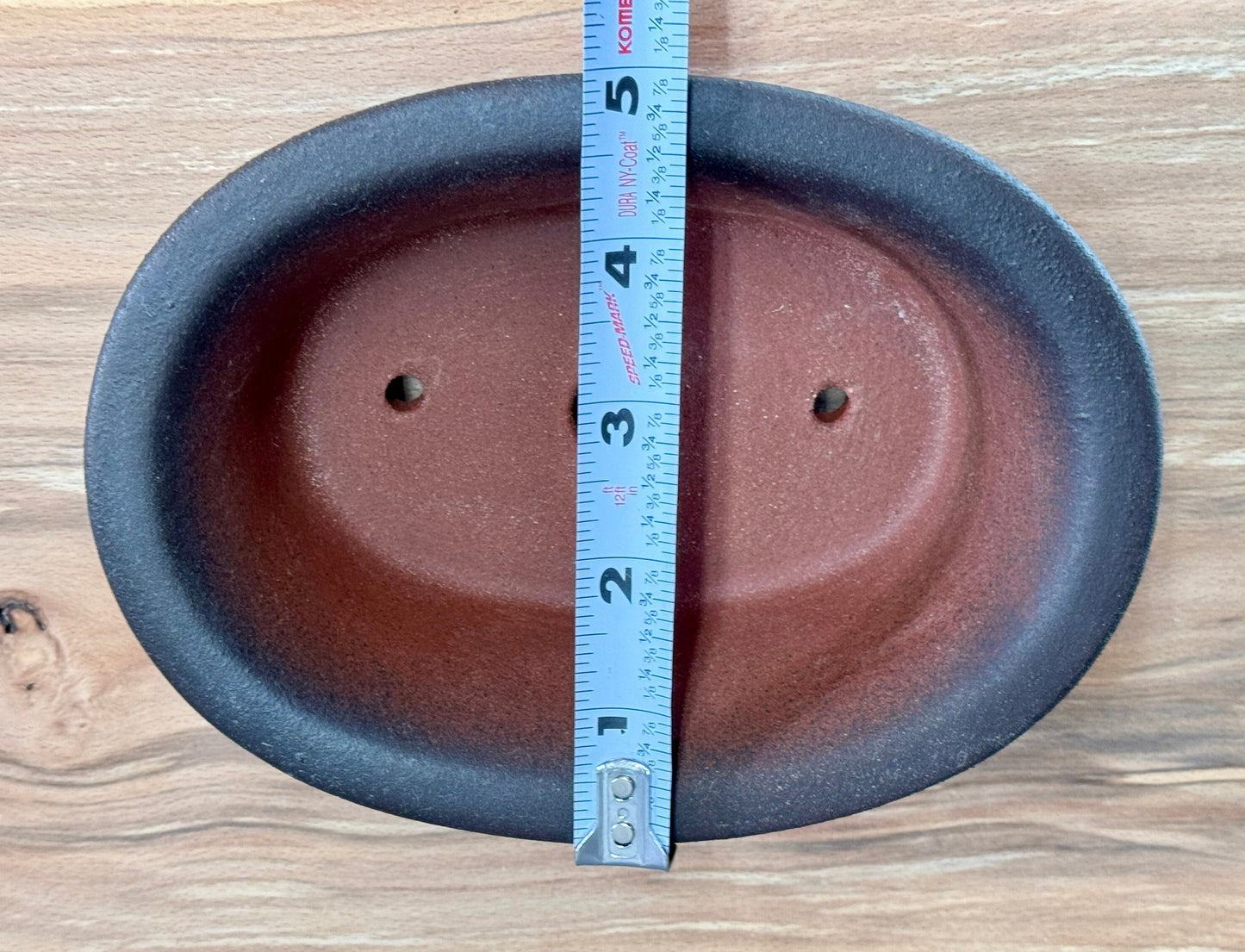 Gradient Finish Unglazed Tall Oval Pot