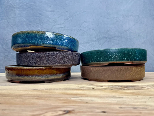 Shallow Multi-Glaze Korean Oval