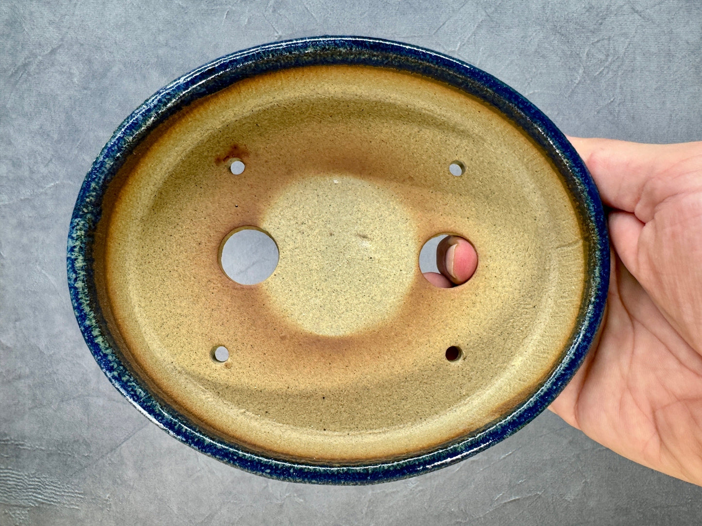 Shallow Multi-Glaze Korean Oval