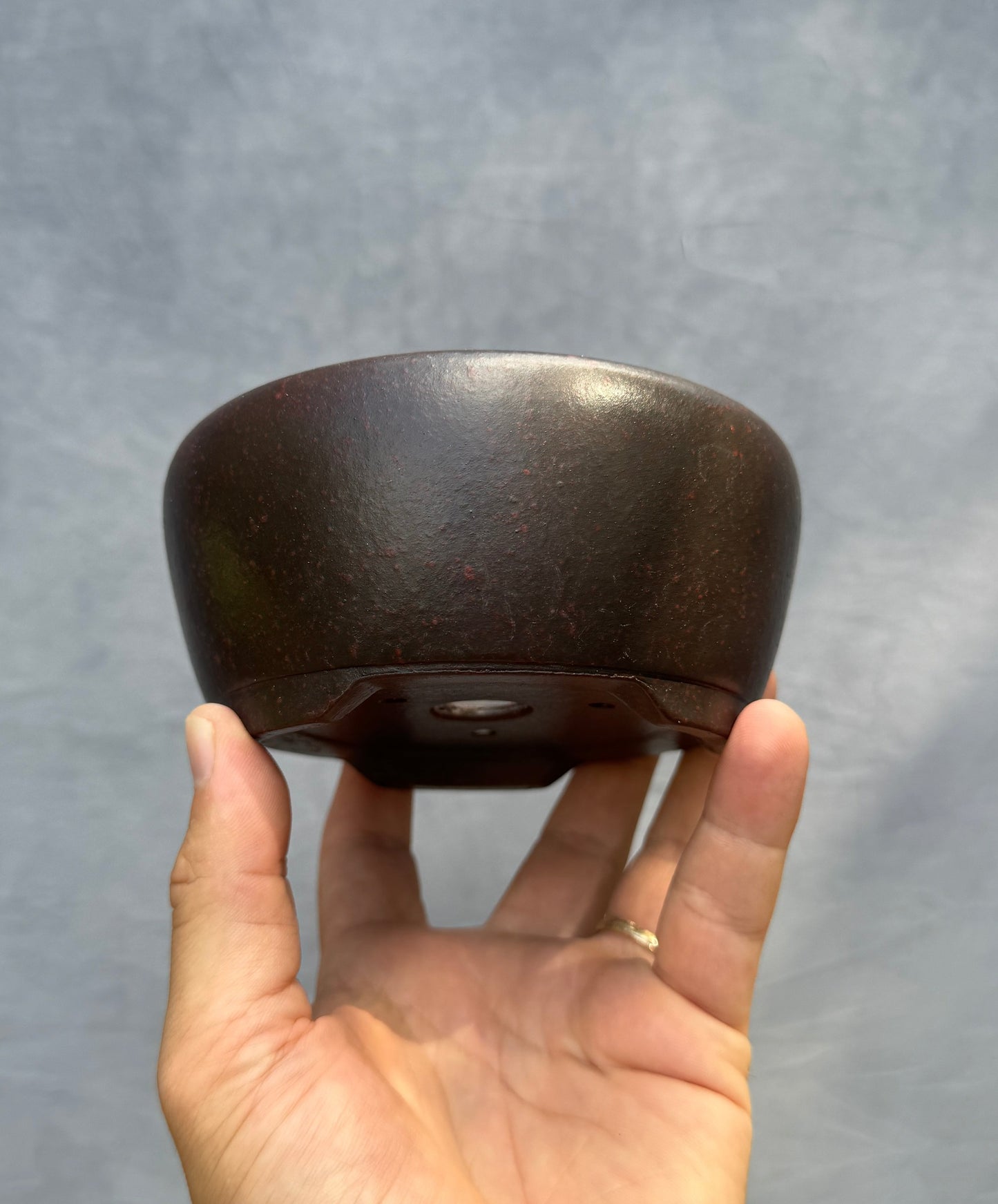 Textured Unglazed Round Pot