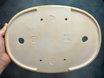 Large Shallow Glazed Oval