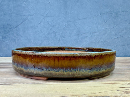 Shallow Multi-Glaze Korean Oval