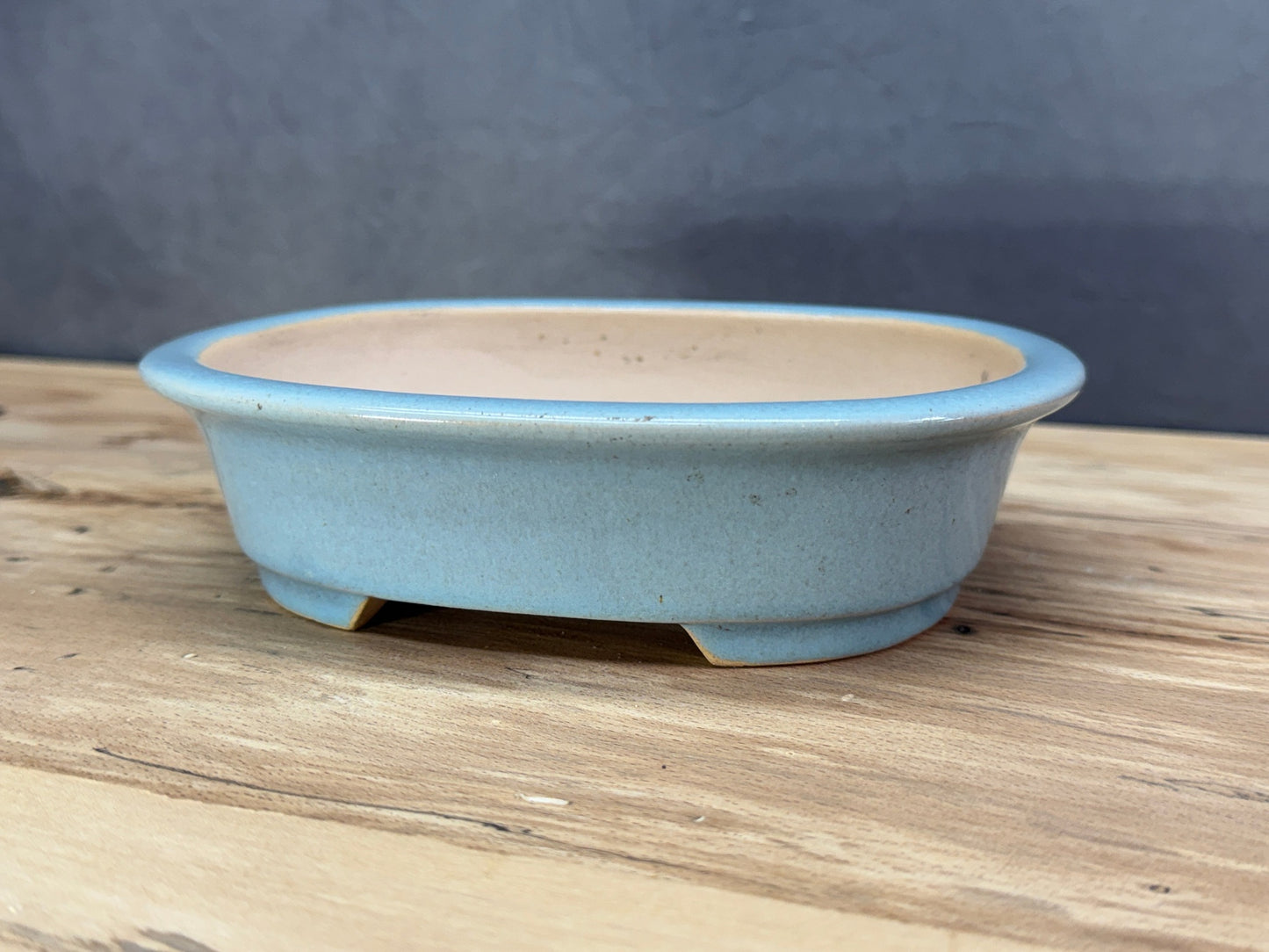 Deep Blue/Light Blue Oval Pot
