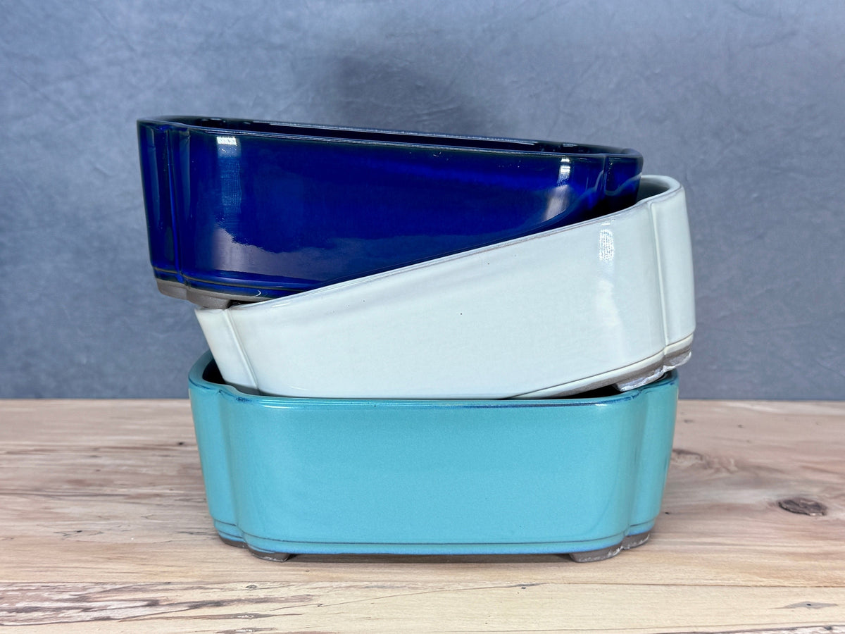 Scalloped Rectangle Japanese Pot