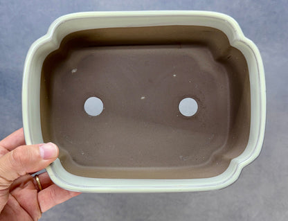 Scalloped Rectangle Japanese Pot